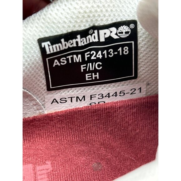 Timberland PRO Womens Composite Safety Toe Shoes White & Red Anti-Fatigue Size 9 - Picture 7 of 9